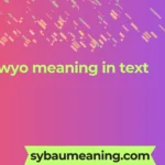 wyo meaning in text