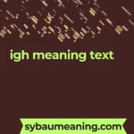 igh meaning text