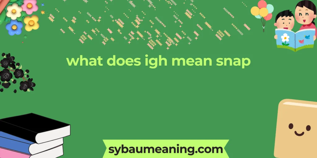 what does igh mean snap