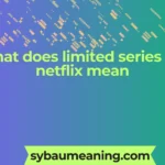 what does limited series on netflix mean