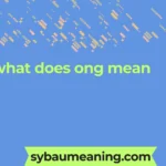what does ong mean