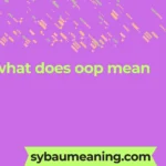 what does oop mean