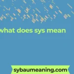 what does sys mean
